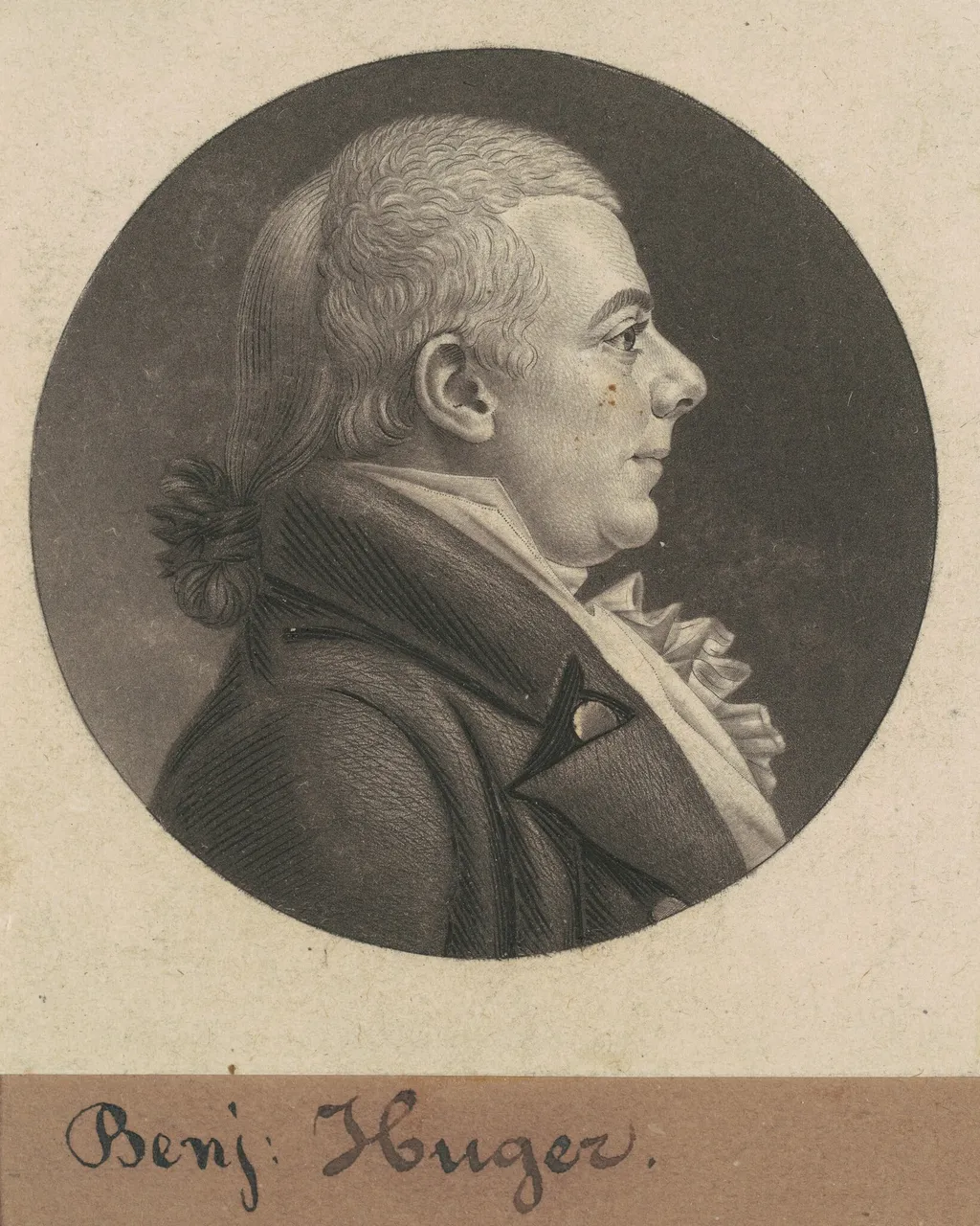 Benjamin Huger, by Charles Balthazar Julien Févret de Saint-Mémin, ink, 1805
