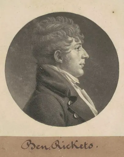 Benjamin Ricketts, by Charles Balthazar Julien Févret de Saint-Mémin