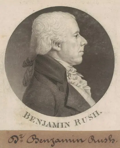 Benjamin Rush, by Charles Balthazar Julien Févret de Saint-Mémin