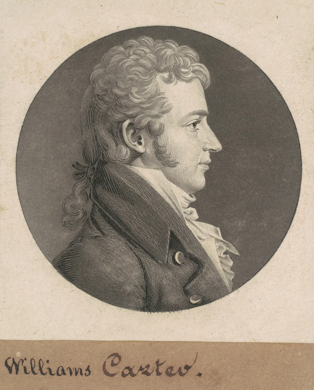 Bernard Moore Carter, by Charles Balthazar Julien Févret de Saint-Mémin, ink, 1808