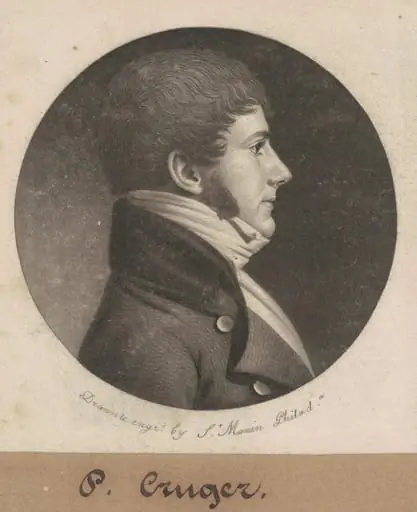 Bertram Peter Cruger, by Charles Balthazar Julien Févret de Saint-Mémin