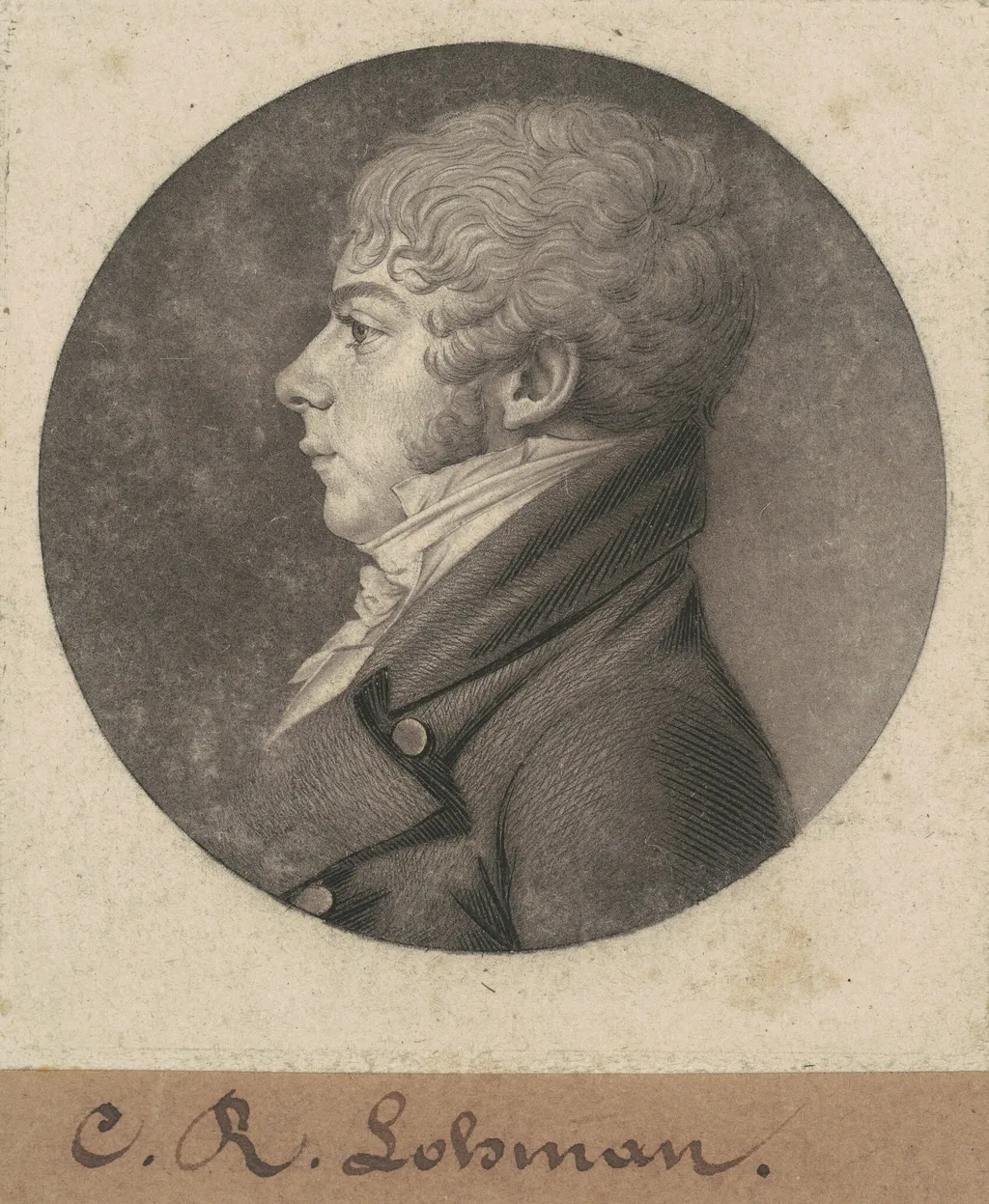C. R. Lohman, by Charles Balthazar Julien Févret de Saint-Mémin, ink, 1803