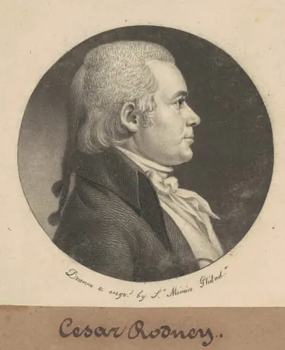 Caesar Augustus Rodney, by Charles Balthazar Julien Févret de Saint-Mémin