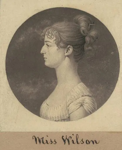 Caroline Lewis, by Charles Balthazar Julien Févret de Saint-Mémin