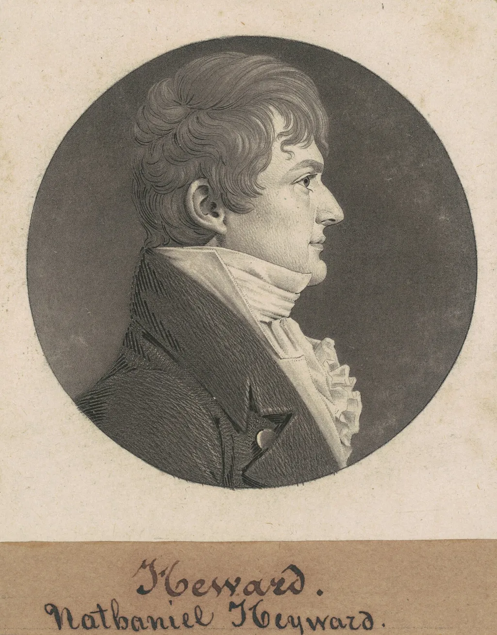 Chapman Johnson, by Charles Balthazar Julien Févret de Saint-Mémin, ink, 1808