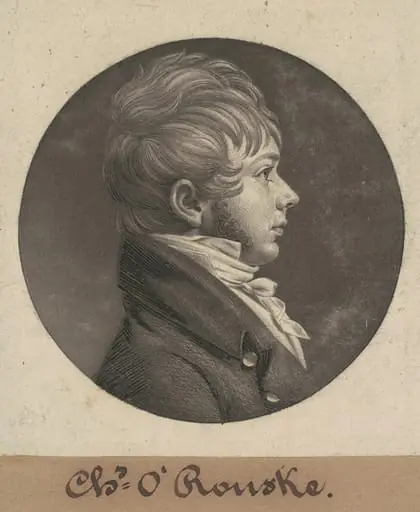Charles O'Rourke, by Charles Balthazar Julien Févret de Saint-Mémin