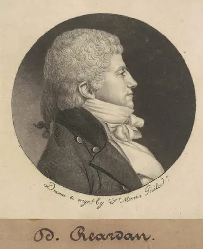 D. Reardan, by Charles Balthazar Julien Févret de Saint-Mémin