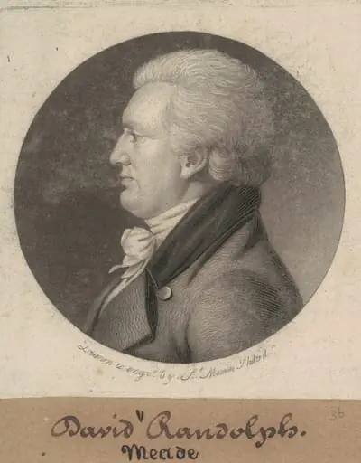 David Meade Randolph, by Charles Balthazar Julien Févret de Saint-Mémin