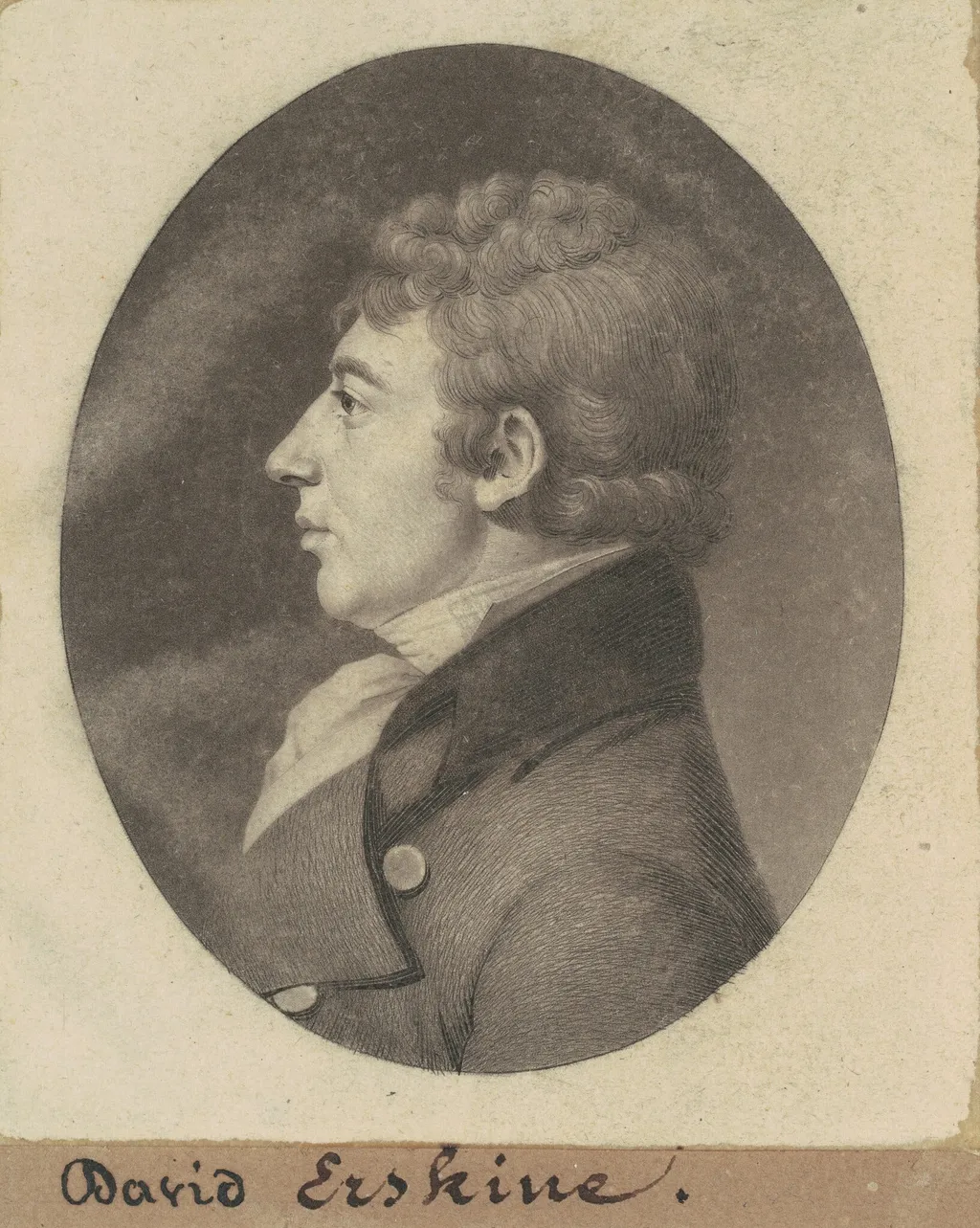 David Montagu Erskine, by Charles Balthazar Julien Févret de Saint-Mémin, ink, 1799
