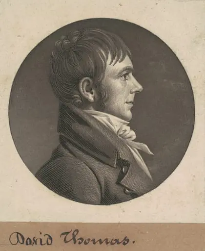 David Thomas, by Charles Balthazar Julien Févret de Saint-Mémin