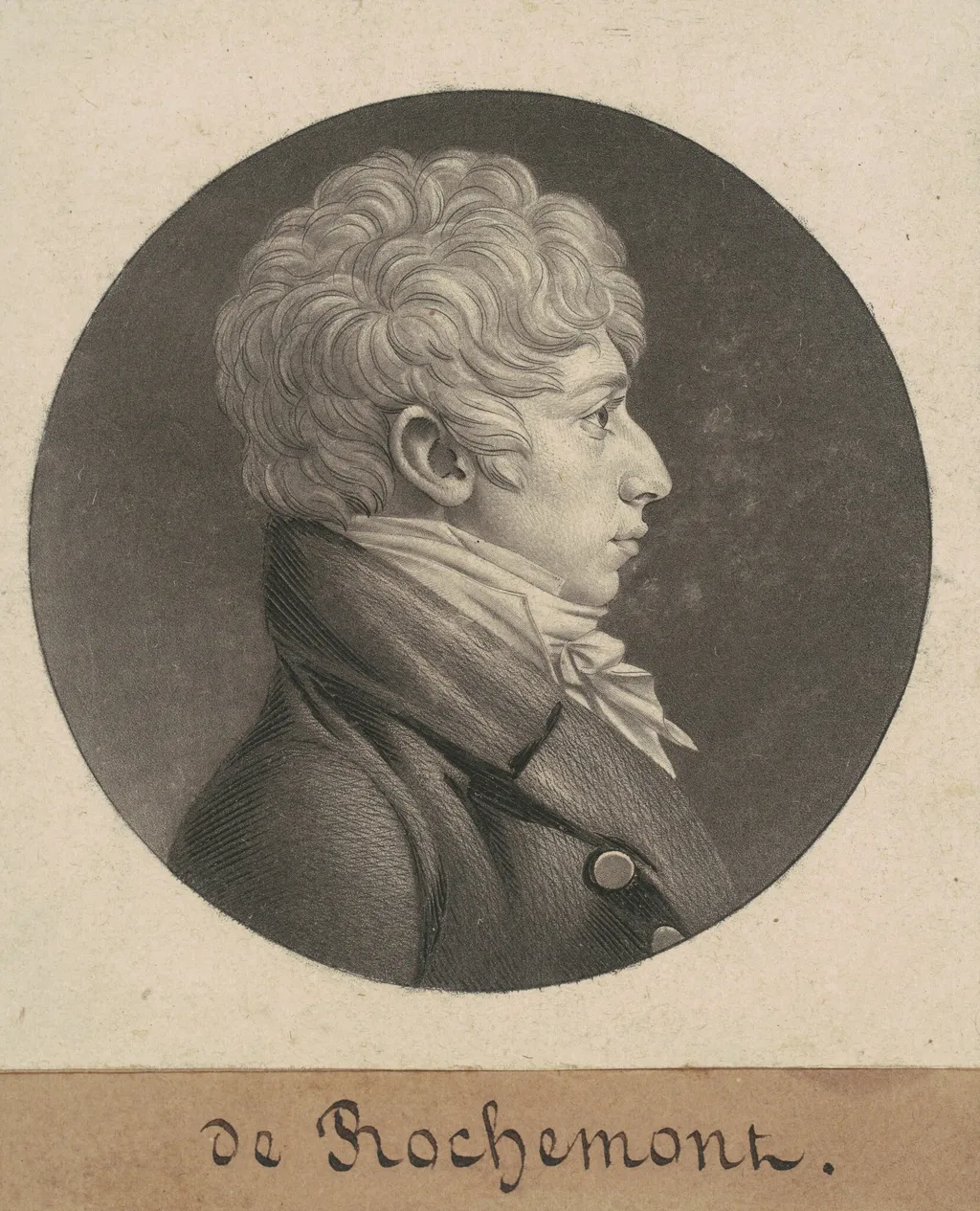 de Rochemont, by Charles Balthazar Julien Févret de Saint-Mémin, ink, 1806