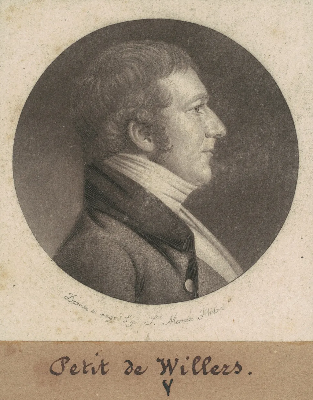 de Villers, by Charles Balthazar Julien Févret de Saint-Mémin, ink, 1801