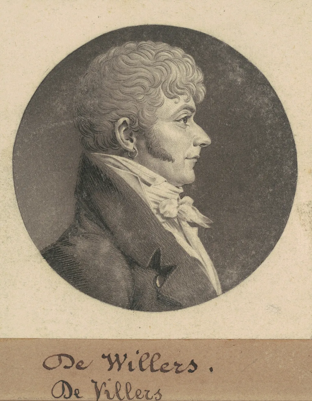 de Villers, by Charles Balthazar Julien Févret de Saint-Mémin, ink, 1809