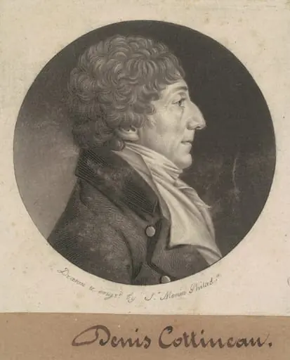Dennis Nicholas Cottineau, by Charles Balthazar Julien Févret de Saint-Mémin