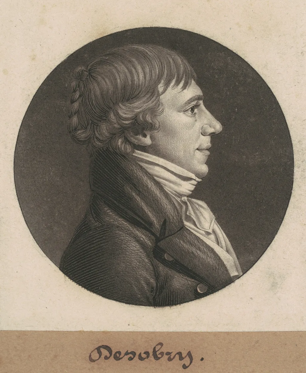 Desobry, by Charles Balthazar Julien Févret de Saint-Mémin, ink, 1803