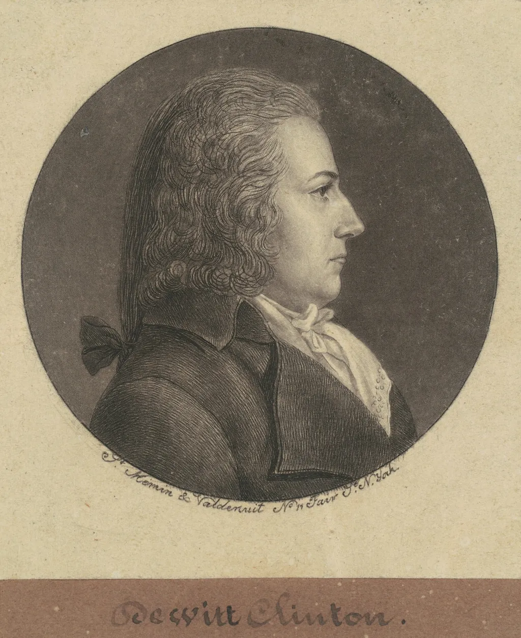 DeWitt Clinton, by Charles Balthazar Julien Févret de Saint-Mémin, ink, 1796