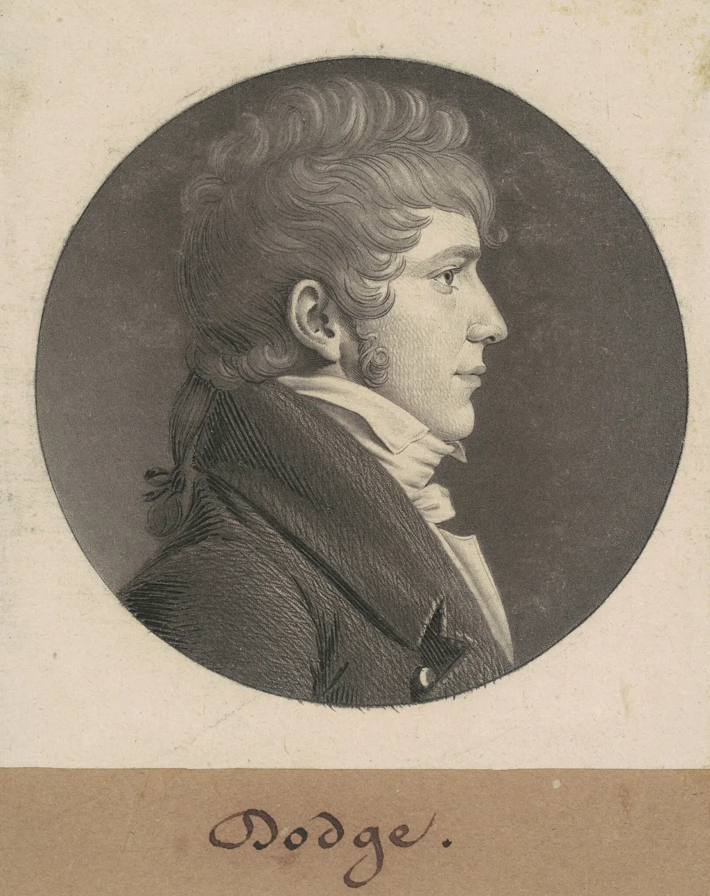 Dodge, by Charles Balthazar Julien Févret de Saint-Mémin, ink, 1808
