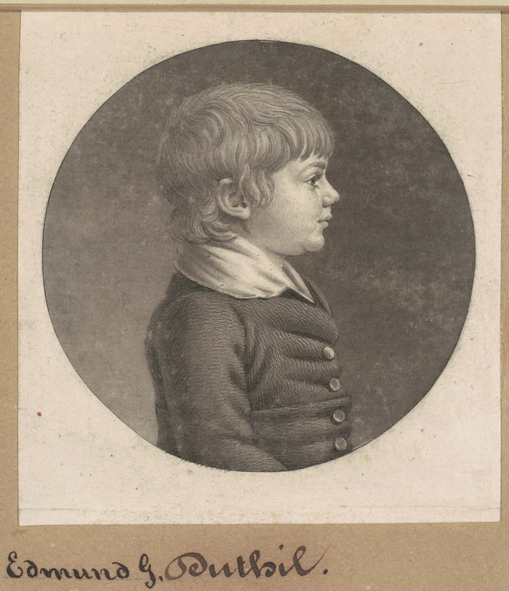 Edmund G. Dutilh, by Charles Balthazar Julien Févret de Saint-Mémin, ink, 1802
