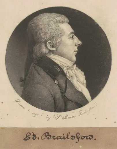 Edward Brailsford, by Charles Balthazar Julien Févret de Saint-Mémin