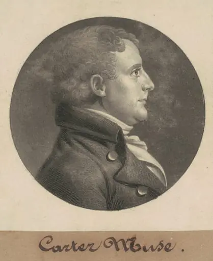Edward Carter, by Charles Balthazar Julien Févret de Saint-Mémin