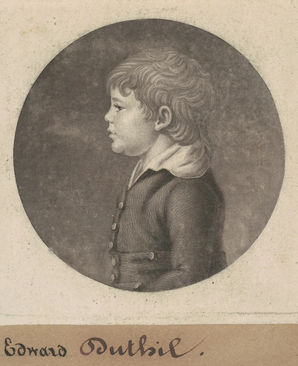 Edward Dutilh, by Charles Balthazar Julien Févret de Saint-Mémin, ink, 1802