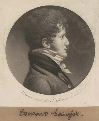 Edward Laight, by Charles Balthazar Julien Févret de Saint-Mémin