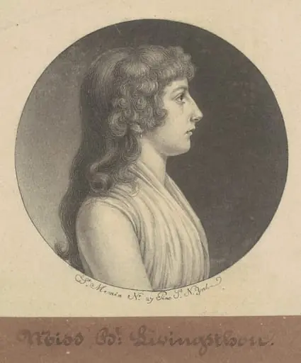 Elizabeth Livingston, by Charles Balthazar Julien Févret de Saint-Mémin