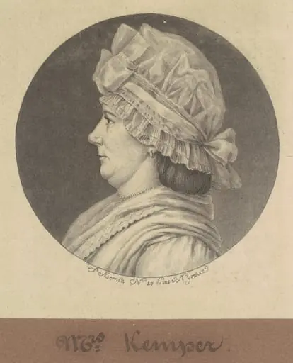 Elizabeth Marius Kemper, by Charles Balthazar Julien Févret de Saint-Mémin