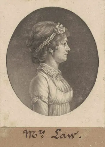 Elizabeth Parke Custis Law, by Charles Balthazar Julien Févret de Saint-Mémin