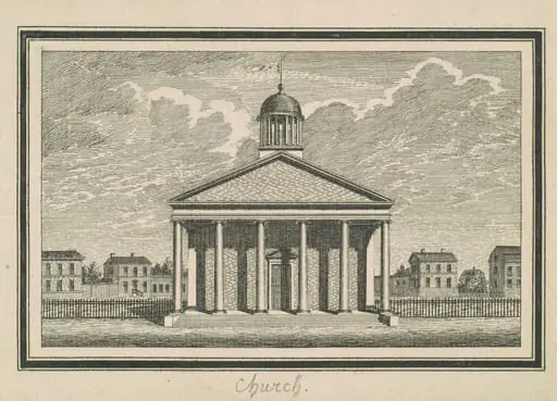 Esperanza, Church, by Charles Balthazar Julien Févret de Saint-Mémin
