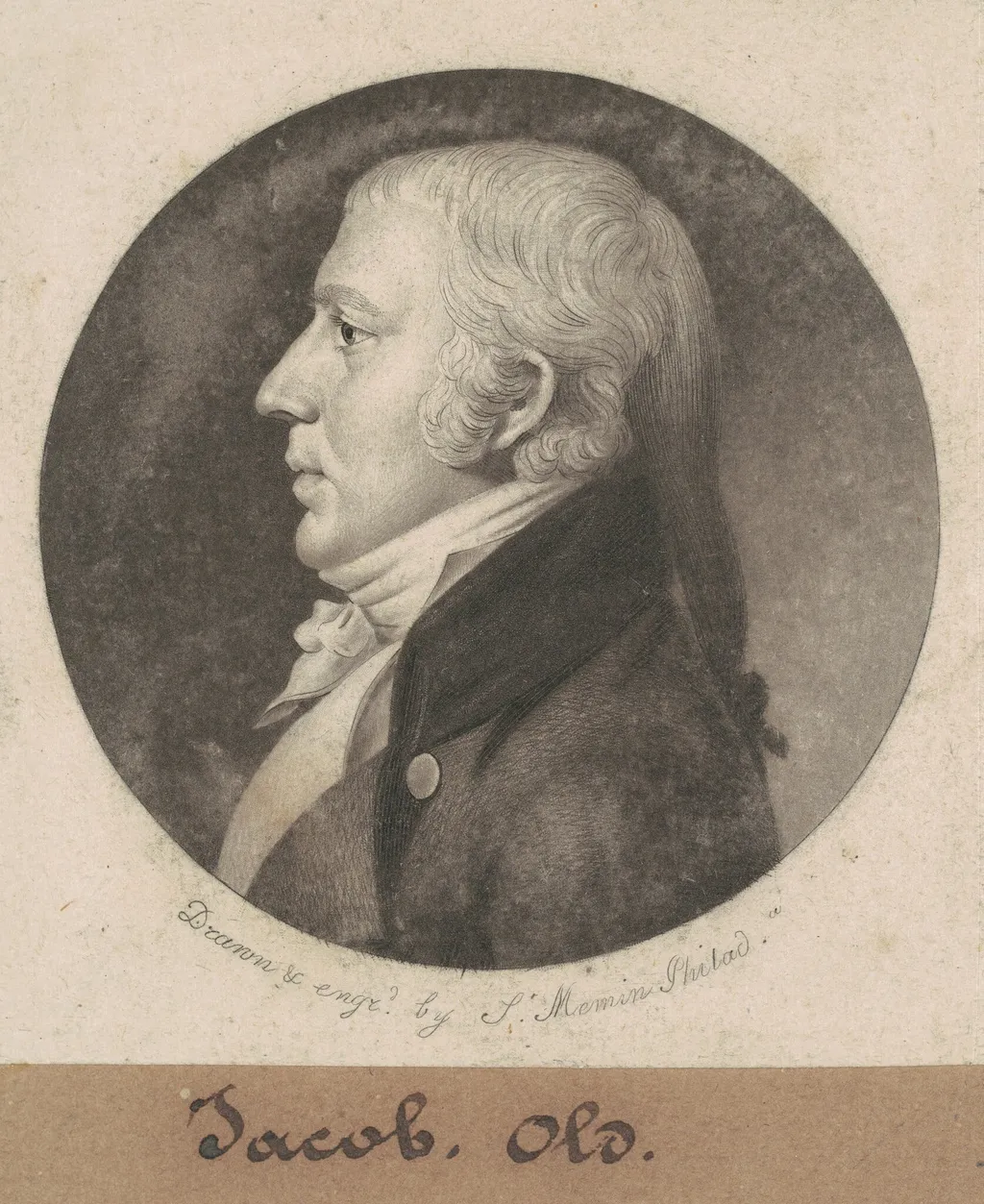 Evan William Thomas, by Charles Balthazar Julien Févret de Saint-Mémin, ink, 1800