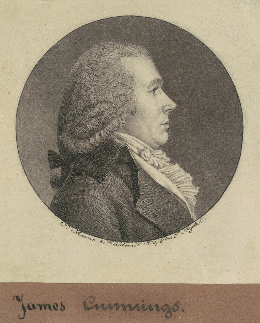 Fortescue Cuming, by Charles Balthazar Julien Févret de Saint-Mémin, ink, 1796