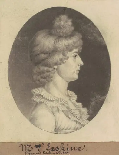 Frances Cadwalader Erskine, by Charles Balthazar Julien Févret de Saint-Mémin
