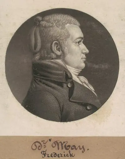 Frederick May, by Charles Balthazar Julien Févret de Saint-Mémin