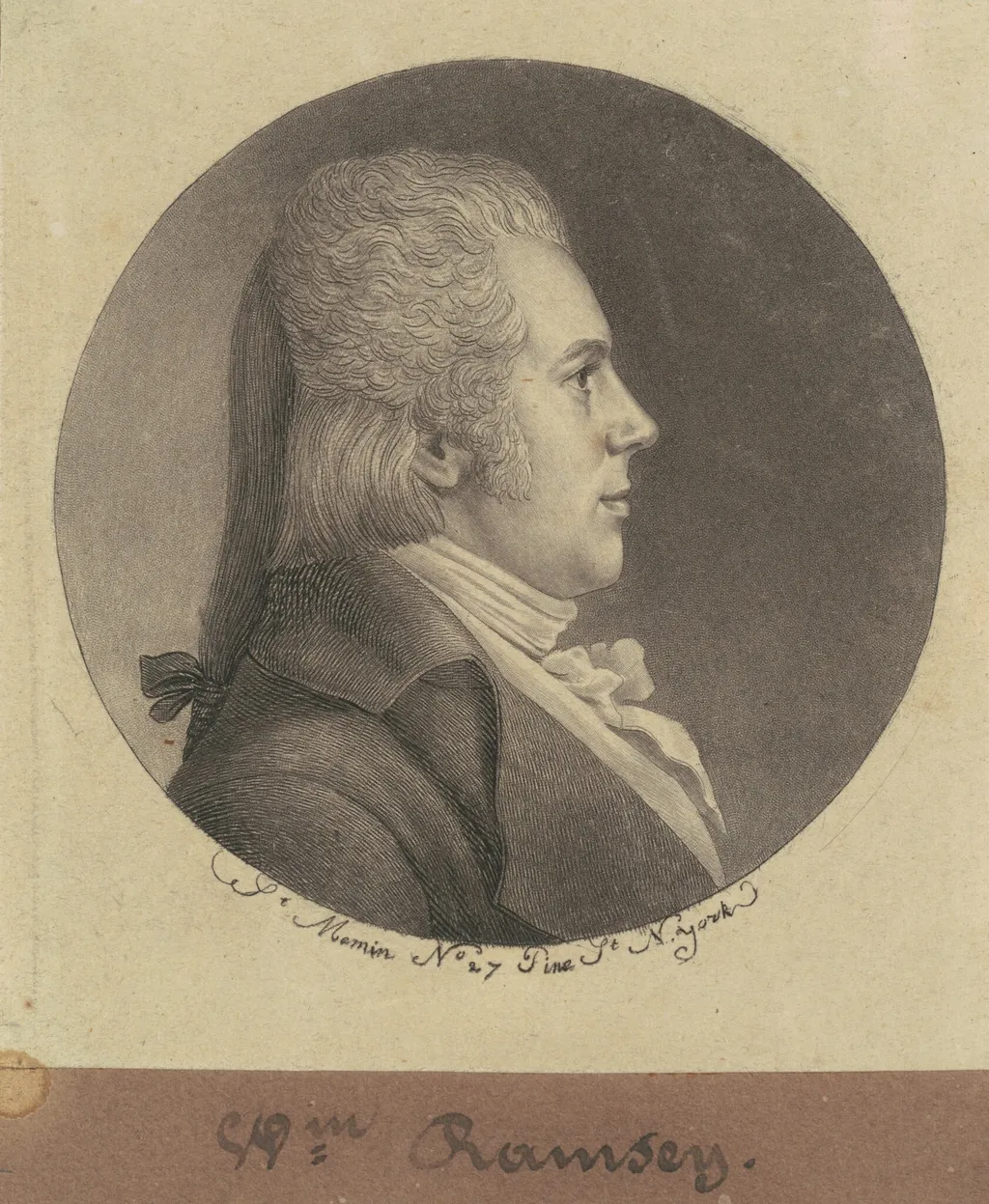 George Fitzwilliam, by Charles Balthazar Julien Févret de Saint-Mémin, ink, 1797