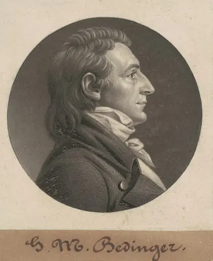 George Michael Bedinger, by Charles Balthazar Julien Févret de Saint-Mémin