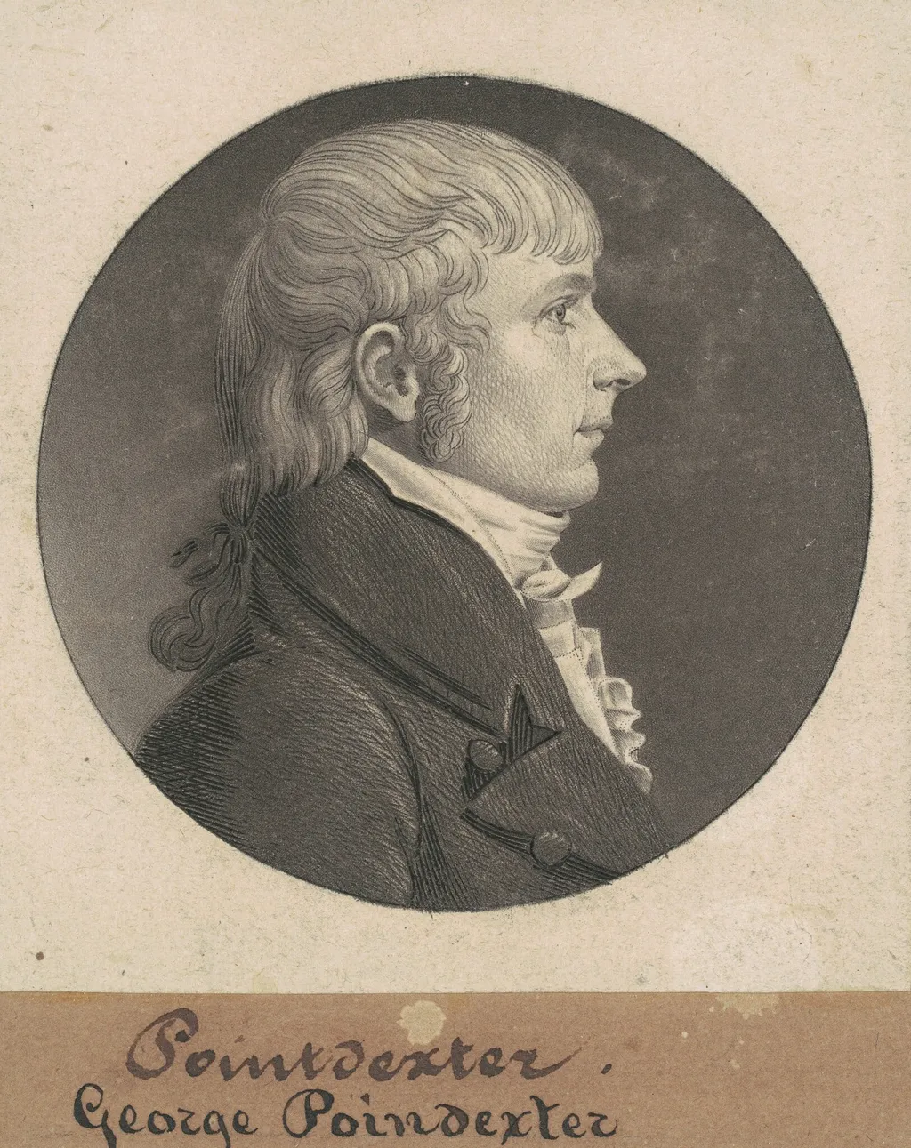 George Poindexter, by Charles Balthazar Julien Févret de Saint-Mémin, ink, 1808