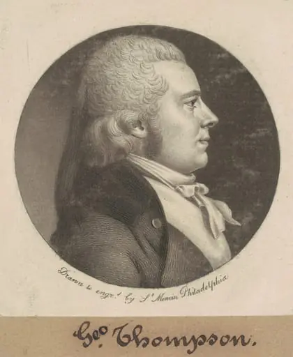 George Thompson, by Charles Balthazar Julien Févret de Saint-Mémin