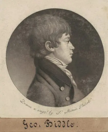 George Washington Biddle, by Charles Balthazar Julien Févret de Saint-Mémin