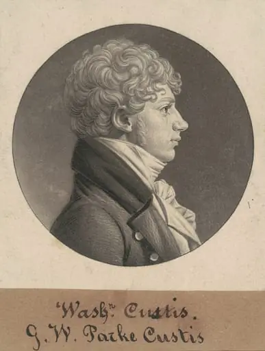 George Washington Parke Custis, by Charles Balthazar Julien Févret de Saint-Mémin
