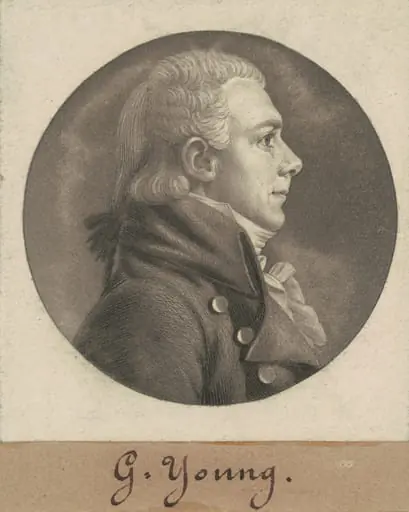 George Young, by Charles Balthazar Julien Févret de Saint-Mémin