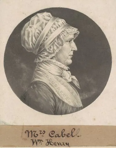 Hannah Carrington Cabell, by Charles Balthazar Julien Févret de Saint-Mémin