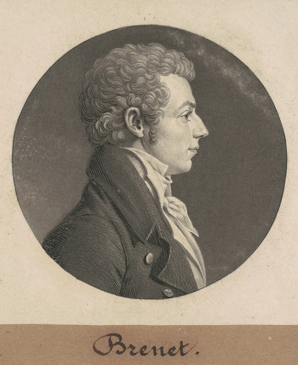Henry Brunet, by Charles Balthazar Julien Févret de Saint-Mémin, ink, 1808