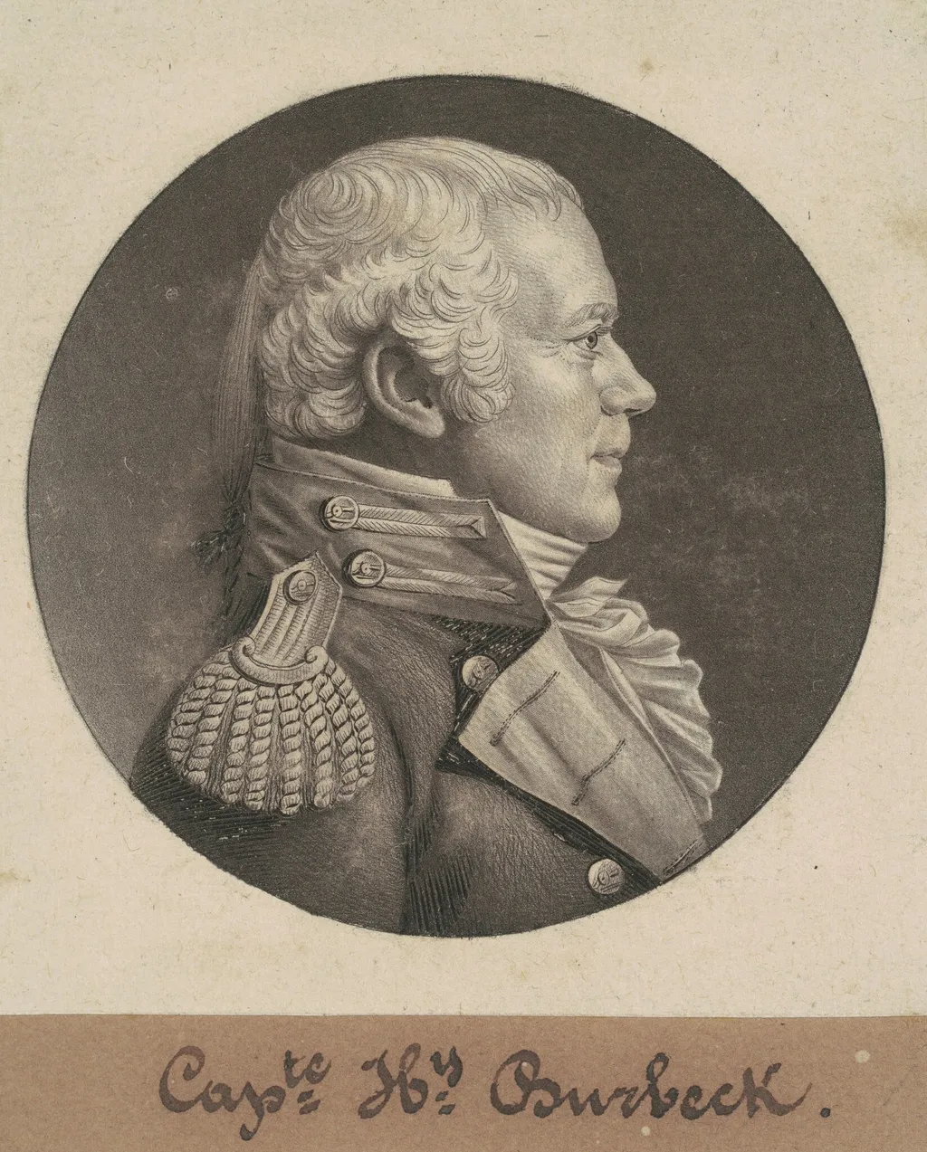Henry Burbeck, by Charles Balthazar Julien Févret de Saint-Mémin, ink, 1806