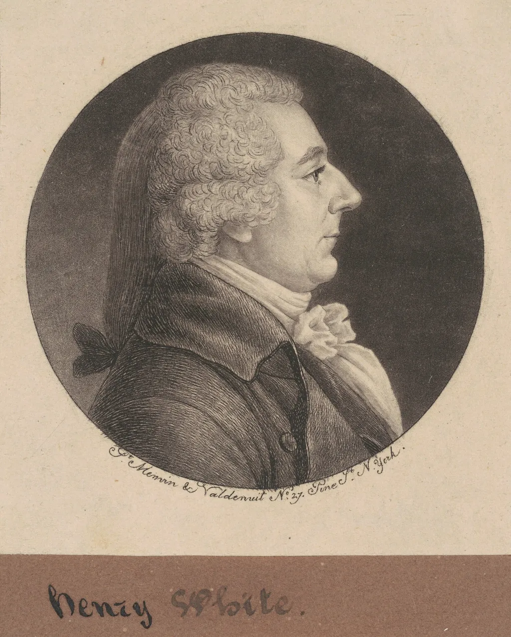 Henry White, by Charles Balthazar Julien Févret de Saint-Mémin, ink, 1796