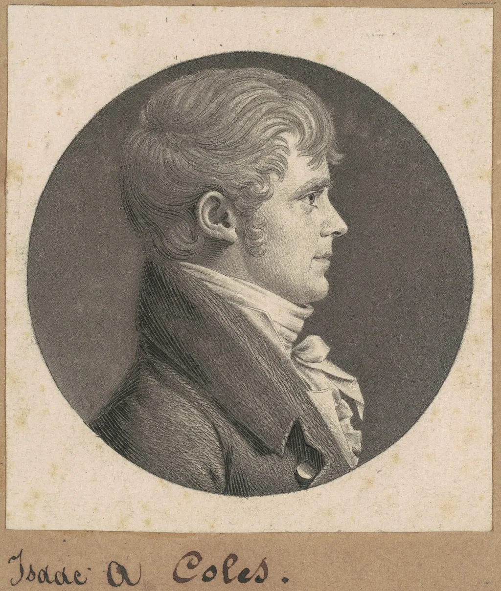 Isaac A. Coles, by Charles Balthazar Julien Févret de Saint-Mémin, ink, 1808