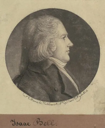 Isaac Bell, by Charles Balthazar Julien Févret de Saint-Mémin
