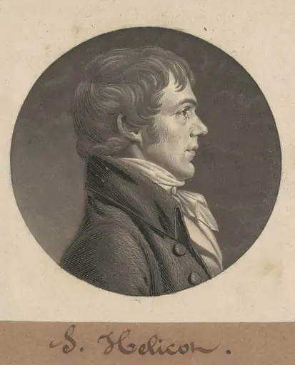 J. Ellicott, by Charles Balthazar Julien Févret de Saint-Mémin