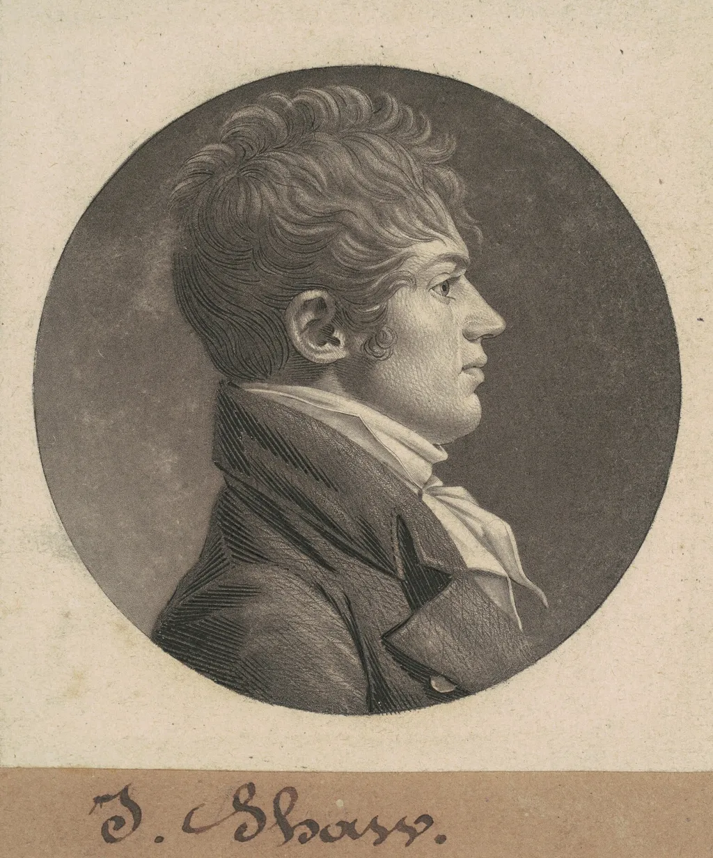 J. Shaw, by Charles Balthazar Julien Févret de Saint-Mémin, ink, 1804