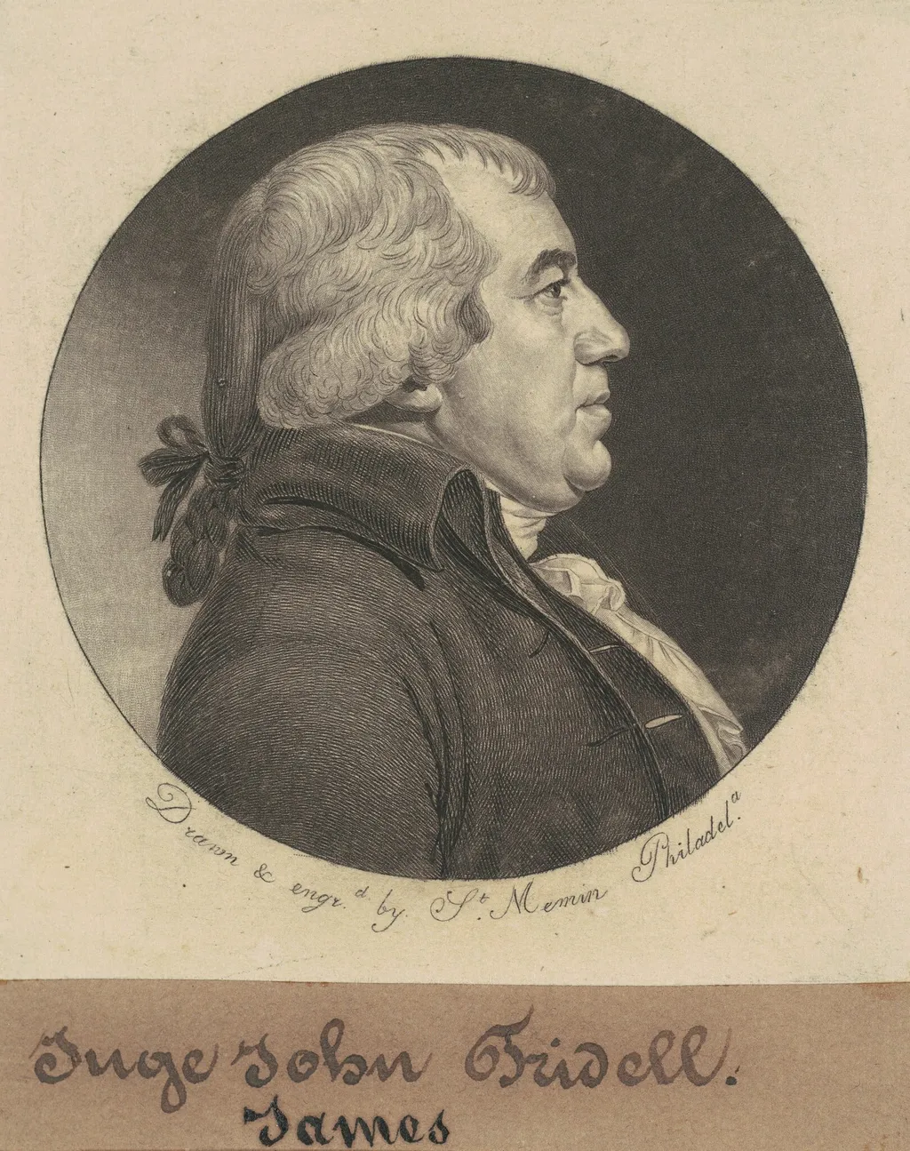 James Iredell, by Charles Balthazar Julien Févret de Saint-Mémin, ink, 1798